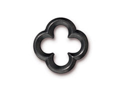 5 Pc Quatrefoil Link 19x19mm Black TierraCast Link - P3141BK - BeadPrism