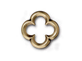 5Pc Quatrefoil Link 19mm Oxidized Antique Brass TierraCast bronze quatrefoil link - P3141BO