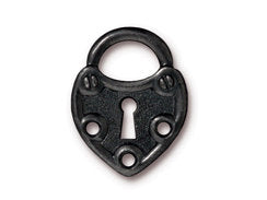 5 Pc 3 Hole Lock Link 25x20mm Black TierraCast Link - P3144BK - BeadPrism
