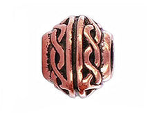 Load image into Gallery viewer, 10 Pc Celtic Large Hole Bead 7x9mm Antique Copper Finish Tierracast Beads - P5506CA - BeadPrism