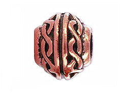 10 Pc Celtic Large Hole Bead 7x9mm Antique Copper Finish Tierracast Beads - P5506CA - BeadPrism