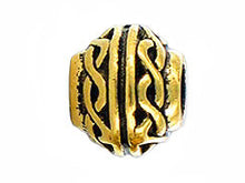 Load image into Gallery viewer, 10 Pc Celtic Large Hole Bead 7x9mm Antique Gold Finish Tierracast Beads - P5506GA - BeadPrism