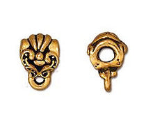 Load image into Gallery viewer, 10 Pc Victorian Bail Bead 10x7mm Antique Gold Finish Tierracast Beads - P5508GA - BeadPrism