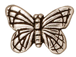 5 Pc Monarch Butterfly Bead 11x16mm Antique Silver Finish Tierracast Beads - P5520SA - BeadPrism