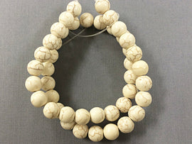 10mm White Turquoise Howlite gemstone Round beads Full Strand 16