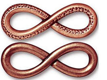 Load image into Gallery viewer, 4 Pc Infinity Link 32x12mm Antique Copper Finish TierraCast Link - P3167CA - BeadPrism