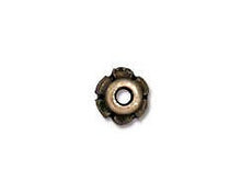 Load image into Gallery viewer, 50 Pc Sm Scalloped Beadcap 4mm Oxidized Brass Finish Tierracast Beads - P5596BO - BeadPrism