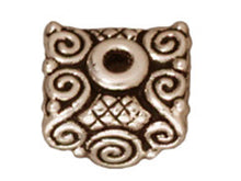 Load image into Gallery viewer, 10 Pc Mirage Saddle Pendant Cap 9x6mm Antique Silver Finish Tierracast Beadcaps - P5621SA - BeadPrism