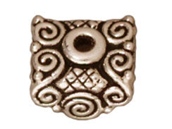 10 Pc Mirage Saddle Pendant Cap 9x6mm Antique Silver Finish Tierracast Beadcaps - P5621SA - BeadPrism