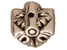 Load image into Gallery viewer, 10 Pc Luna Saddle Pendant Cap 10x5mm Antique Silver Finish Tierracast Beadcaps - P5622SA - BeadPrism