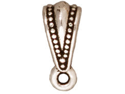 10 Pc Royal Bail Bead 5x10mm Antique Silver Finish Tierracast Bails - P5623SA - BeadPrism