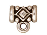 10 Pc Noble Bail Bead 8x8mm Antique Silver Finish Tierracast Bails - P5628SA