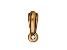 Load image into Gallery viewer, 10 Pc Nouveau Bail Bead 13x4mm Antique Gold Finish Tierracast Bails - P5629GA - BeadPrism