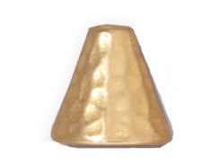 10 Pc Hammertone Beadcap 8x6mm Bright Gold Finish Tierracast Beadcaps - P5684GB - BeadPrism