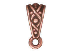 10 Pc Legend Bail 13x5mm Antique Copper Finish Tierracast Bails - P5688CA - BeadPrism