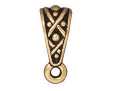 10 Pc Legend Bail 13x5mm Antique Gold Finish Tierracast Bails - P5688GA - BeadPrism