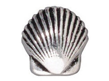 Load image into Gallery viewer, 10 Pc Small Shell Bead 9x9mm Antique Silver Finish Tierracast Beads - P5682SA - BeadPrism