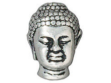 Load image into Gallery viewer, 5 Pc Buddha Bead 13.5x10mm Antique Silver Finish Tierracast Large Hole Beads - P5718SA - BeadPrism