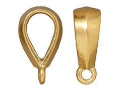5 Pc Classic Bail with 6.3mm Hole 14x4mm Bright Gold Finish Tierracast Bails - P5730GB - BeadPrism