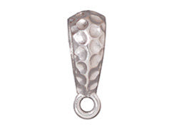 5 Pc Hammerted Bail with 6.3mm Hole 18x6mm Bright Rhodium Finish Tierracast Bails - P5731RB - BeadPrism