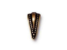 Load image into Gallery viewer, 10 Pc Royal Pinch Bail 10x5mm Oxidized Brass Finish Tierracast Pewter -  P5778BO - BeadPrism