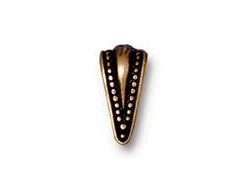10 Pc Royal Pinch Bail 10x5mm Oxidized Brass Finish Tierracast Pewter -  P5778BO