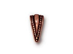 10 Pc Royal Pinch Bail 10x5mm Antique Copper Finish Tierracast Bails - P5778CA - BeadPrism