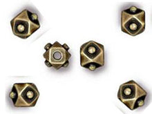 Load image into Gallery viewer, 20 Pc Faceted Cube Beads 4mm Oxidized Brass Finish Tierracast Beads - P5775BO - BeadPrism
