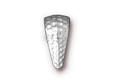 Load image into Gallery viewer, 10 Pc Hammertone Pinch Bail 11x5mm Bright Rhodium Finish Tierracast Bails - P5779RB - BeadPrism