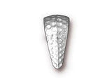 10 Pc Hammertone Pinch Bail 11x5mm Bright Rhodium Finish Tierracast Bails - P5779RB