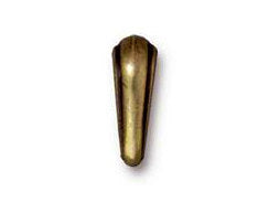 10 Pc Nouveau Pinch Bail 10x4mm Oxidized Brass Finish Tierracast Bails - P5780BO - BeadPrism