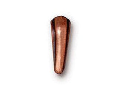 10 Pc Nouveau Pinch Bail 10x4mm Antique Copper Finish Tierracast Bails - P5780CA - BeadPrism