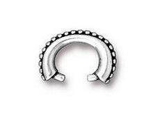 Load image into Gallery viewer, 10 Pc Beaded Pinch Bail 13mm Antique Silver Finish Tierracast Bails - P5781SA - BeadPrism