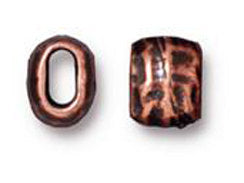 10 Pc Barrel Spacer Bead 4x2mm Internal Diameter Antique Copper Finish Tierracast Beads - P5791CA - BeadPrism