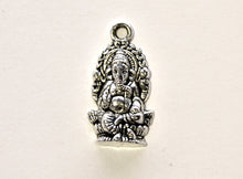 Load image into Gallery viewer, 4 Pc Ganesh Charms Pendant, Antique Silver Finish, 1 Inch - PBF373 - BeadPrism