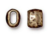 Load image into Gallery viewer, 10 Pc Barrel Spacer Bead 4x2mm Internal Diameter Oxidized Brass Finish Tierracast Beads - P5791BO - BeadPrism
