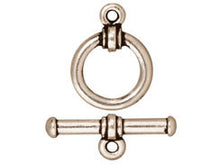Load image into Gallery viewer, 5 Sets Toggle Clasp Set 12mm Round 19mm Bar Antique Silver Finish Tierracast Toggle Clasps - P6016GA - BeadPrism