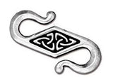 5 Pc Celtic S Hook Clasp 23x11mm Antique Silver Finish Tierracast Links and Connectors - P6032SA