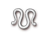 5 Pc M Hook Clasps 18x13mm Bright Silver Finish Tierracast Link & Connectors M Hook Clasps - P6146SB
