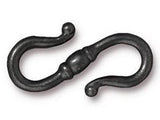 5 Pc S Hook Clasps 23x13mm Black Gun Metal  Finish Tierracast - P6147BK