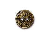5 Pc Round Leaf Button 17mm Antique Oxidized Brass Finish Tierracast Buttons - P6559BO