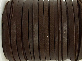 9 Feet 3mm Deer Skin Hide Lace Dark Brown 1/8" Buckskin Soft Leather 3 Yd Made in USA - DSK3-CB-9 - BeadPrism
