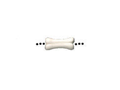 4 Dog Bone Beads 13x8mm Hand Painted Ceramic Beads Teeny Tiny Pet Beads Bone shape beads - CBS - 164 - BeadPrism