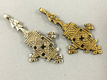 Load image into Gallery viewer, 5 pc Brass Ethiopian Cross Pendant 3.25 Inch  Warrior Arrows on Top- TP141B-5 - BeadPrism