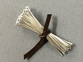 1.5" 24 gauge 925 Solid Sterling Silver Headpins with 2mm Ball, Wholesale, Choose Quantity - SF547 - BeadPrism