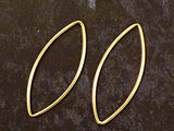 2 Pc 14K Gold Filled Marquise Charm 29mm Pendant Connectors Links Findings, 29mm x 12mm - GF1082