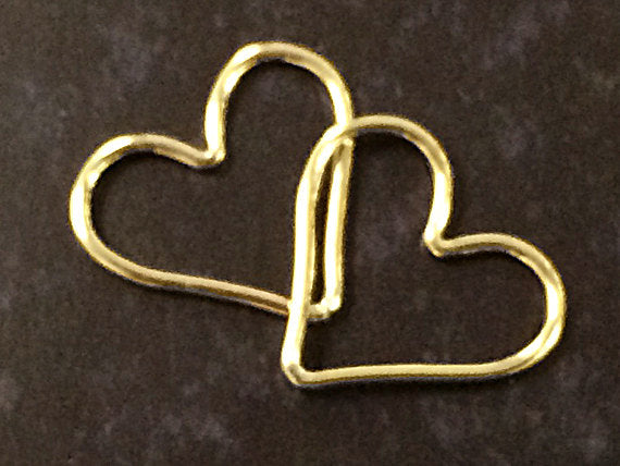 1Pc Open heart Link Connector Charm Gold filled 15.5mm 19ga valentine charm, Choose Quantity -GF1081 - BeadPrism