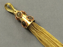 Load image into Gallery viewer, Gold Tassel Pendant with Real Labradorite Gemstones 6 Inch, Choose Quantity - HP107LB - BeadPrism