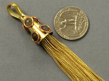 Load image into Gallery viewer, Gold Tassel Pendant with Real Labradorite Gemstones 6 Inch, Choose Quantity - HP107LB - BeadPrism