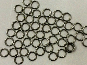 25 Pc 6mm Dark Oxidized Jump Rings 18 Gauge Sterling Silver Open Jumpring for Pave Diamond - SJRO6DR - BeadPrism